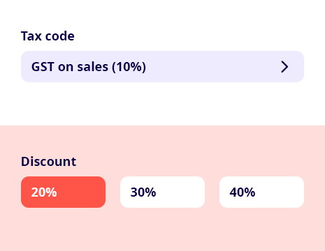 Invoice Tax Code & Discounts